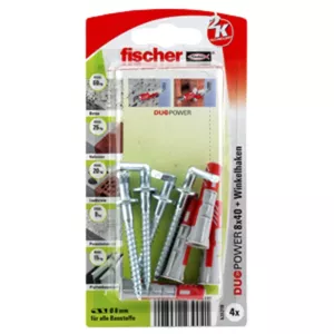 Fischer DUOPOWER 8 x 40 WH 4 шт Набор дюбелей и винтов 40 mm