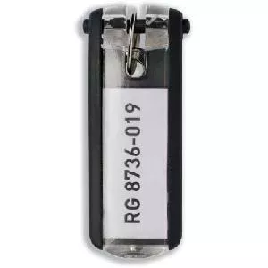 Клипса для ключей Durable 1957-01 Черная 6 шт