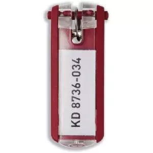 Клипса для ключей Durable 1957-03 Красная 6 шт