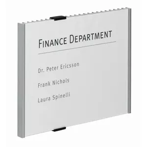 Durable info sign acrylic and aluminium silver, 297 x 210 mm (A4)