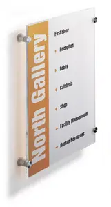Durable Crystal Sign A3 transparent display holder, A3 (297×420 mm)