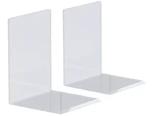 Maul 3513905 Acrylic Bookend, Transparent, 2 Pieces