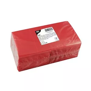 Салфетки бумажные Papstar 82898 Красные Тиснёные 250 шт