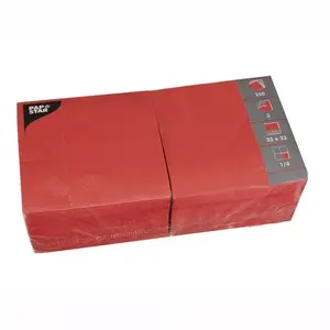 Papīra salvetes Papstar 12483 Sarkanas Tīkla 250 gab