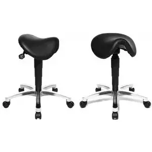 Sēdekļa krēsls Topstar Bonanza 70649 A80Q — melna ādas sēdvieta, ergonomisks sedla dizains