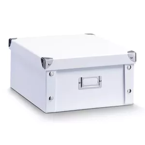 Storage box Zeller Present 17763 Rectangular Cardboard White