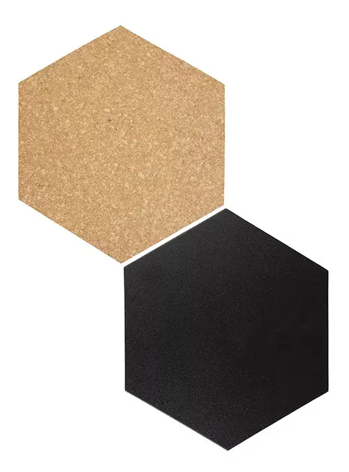 Securit FB-CB-HEX fixed cork & metal bulletin board Photo 2