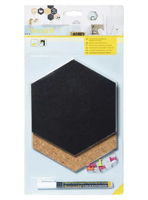 Securit FB-CB-HEX fixed cork & metal bulletin board Photo 9