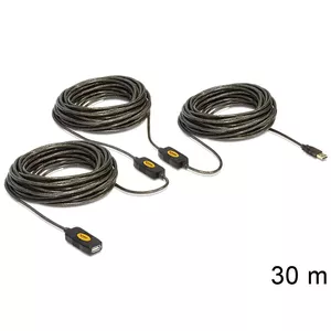 USB Cable DeLOCK 30m USB2.0 USB A Black