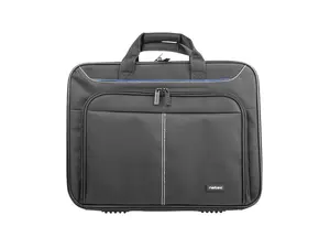 Briefcase NATEC Doberman 39.6 cm (15.6") Polyester Black, shock resistant, 3 compartments