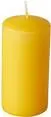 Wax Candle Cylinder Papstar 17986 Yellow 8 pcs