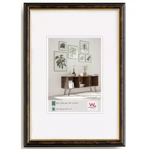 Single picture frame Walther JD520N — walnut polystyrol frame, 17 mm width, 185×235 mm