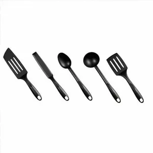 Kitchen tool set Tefal K001A504 — high-quality black nylon utensils, multi-piece set for cooking and serving