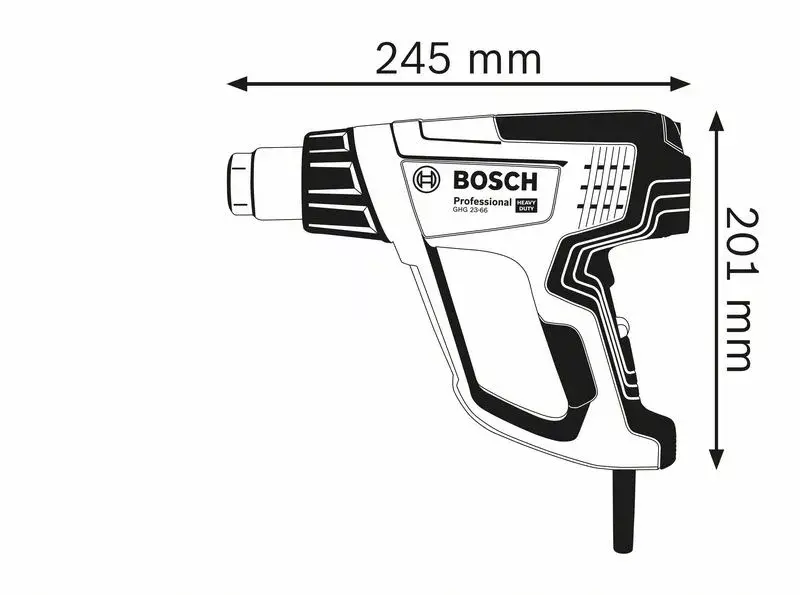 Karstā gaisa pistole Bosch GHG 23-66 PROFESSIONAL Photo 2
