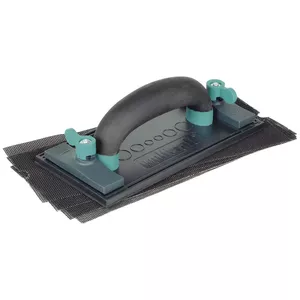Hand sander set Wolfcraft 1‑hand model 8722000 — compact one‑hand sanding tool with accessories