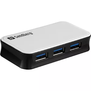 Sandberg USB 3.0 Hub 4 ports USB 3.2 Gen 1 (3.1 Gen 1) Micro-B 5000 Mbit/s Melns, Balts