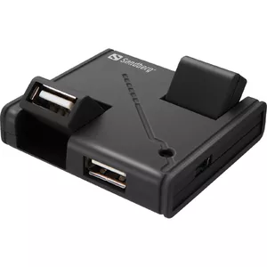 Sandberg USB Hub 4 Ports USB 2.0 480 Mbit/s Melns