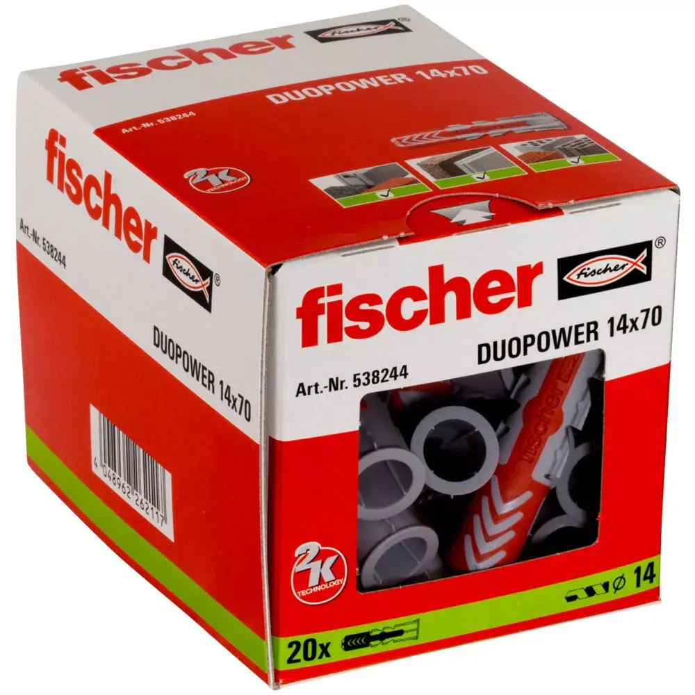 Wall plug Fischer DuoPower 20 pc(s) Photo 2