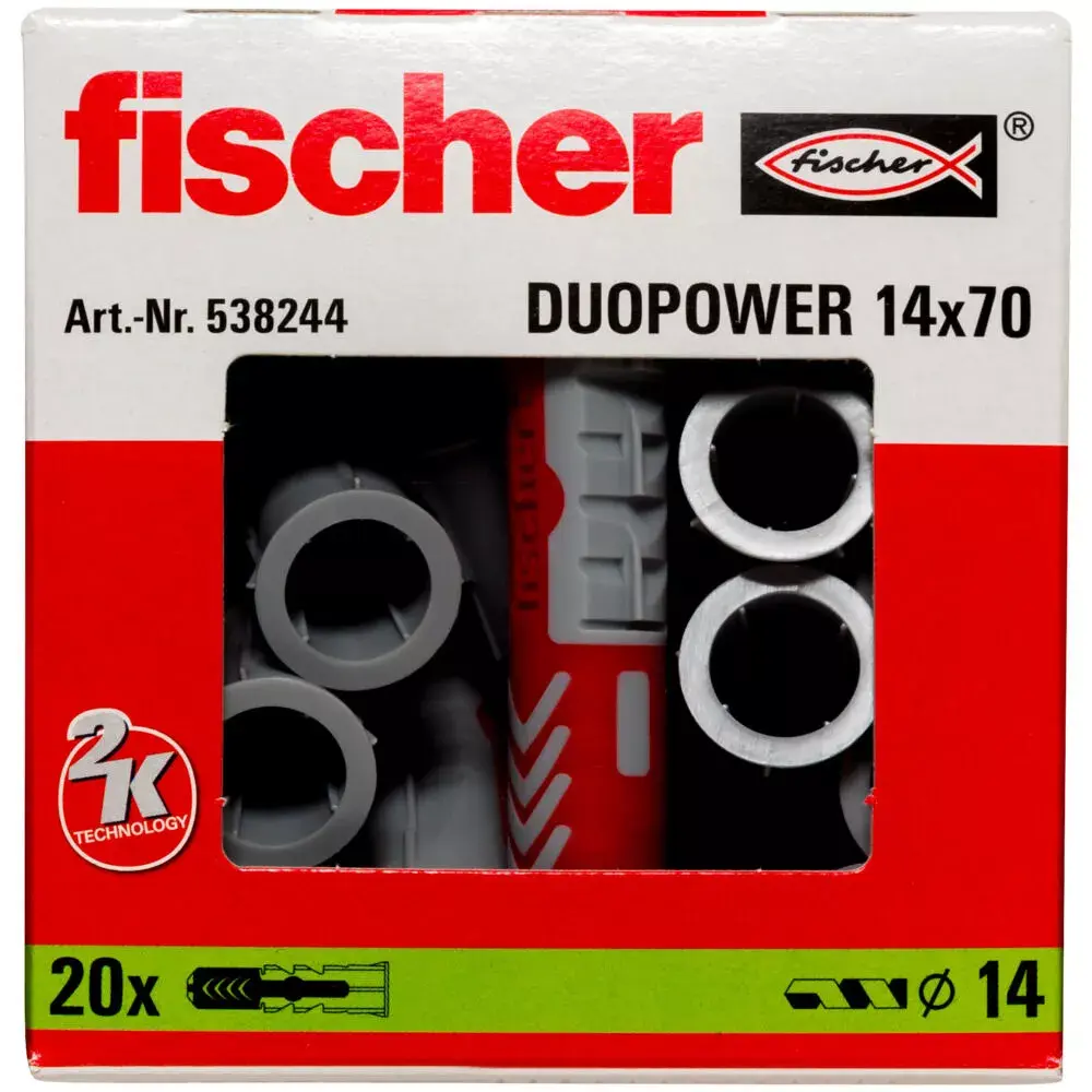 Wall plug Fischer DuoPower 20 pc(s) Photo 3