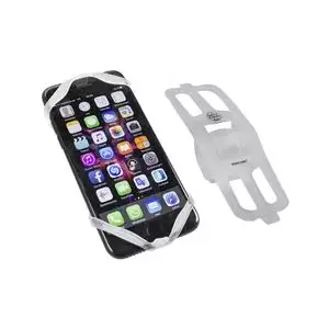 Smartphone holder FISCHER 86274 — silicone, white, universal compatible with common models