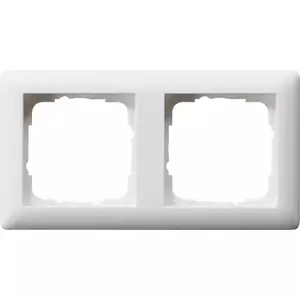 Накладная рамка GIRA Standard 55 White — термопластик, без винтов, 80,7 × 151,8 мм, толщина 11,4 мм