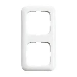 Wall plate / switch cover Busch-Jaeger 2512-214, white, screwless, 81×152 mm, 11 mm thick