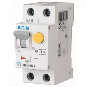 Автоматический выключатель Eaton PXK-B16/1N/003-A 16А 240В 1P+N тип A