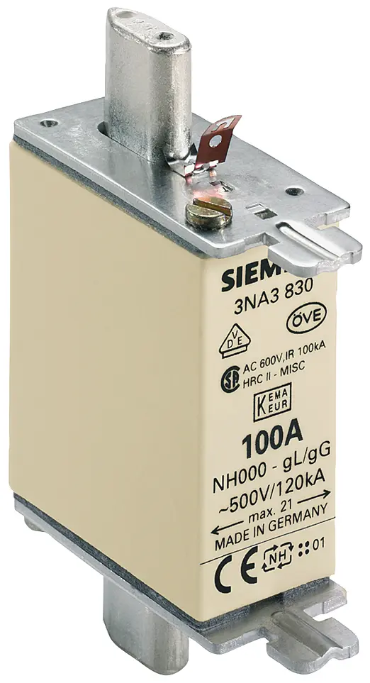 Siemens NH000 LV HRC drošinātājs 100A
