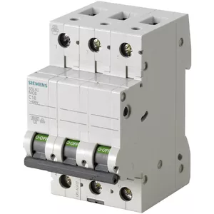 Siemens 5SL6316-6 Miniature Circuit Breaker, 3-Pole, 16A, Type B, 6kA