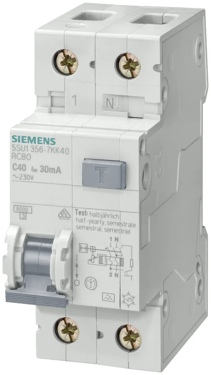 Siemens 1+N diferenciālās strāvas automāts 5SU1356-6KK16