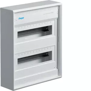 Hager VA24CN Electrical Enclosure White Surface-Mounted Distribution Board 2-Row 24 Modules