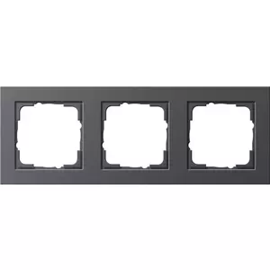 Накладная рамка GIRA 0213 23 антрацит, безвинтовой дизайн, 80.8×223.4×9.3 мм