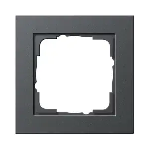 Накладка для выключателя GIRA E2 Anthracite — термопластик, без винтов, 80.8×80.8×9.3 мм