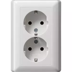 Розетка Gira 078003 CEE 7/3, белая, 250 В, 16 А, глубина 2.5 см
