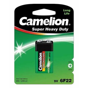 Camelion 6F22-BP1G Vienreizējas lietošanas baterija 9V Cinks-Ogleklis