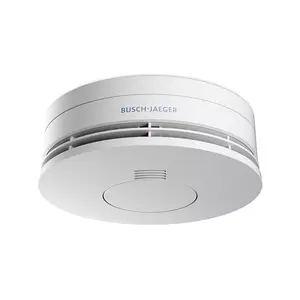 Smoke detector Busch-Jaeger 2CKA006800A2717 optical wired, battery 3 V, Ø 120 mm, H 47.5 mm