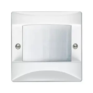 Wired wall motion detector Busch-Jaeger 6800-0-1674 — white, 15 m detection, indoor/outdoor, 70×70×29 mm