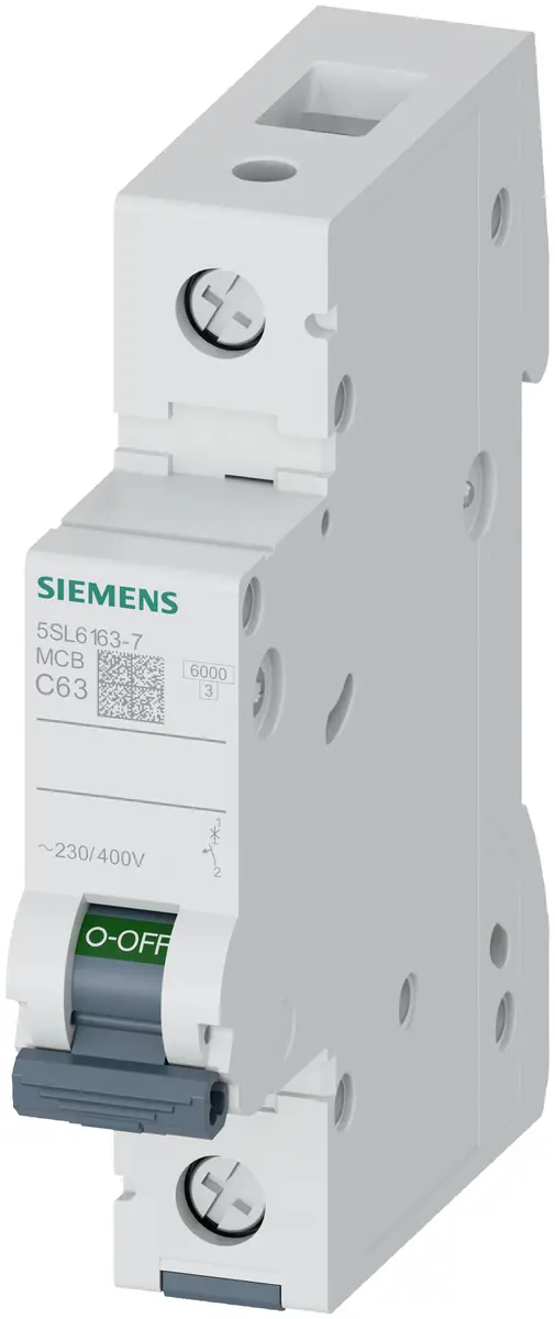 Siemens automātslēdzis 5SL6163-7 1-pola 63A 6kA