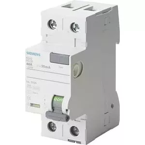 Siemens 2 polu noplūdes strāvas ķēdes pārtraucējs 5SV3314-6 40A 230V A tips 30mA