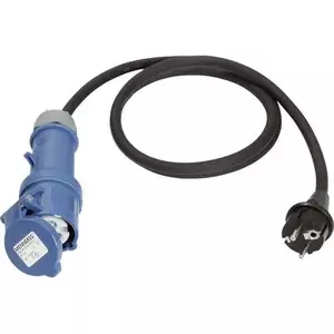Power cable AS Schwabe 1.5 m H07RN-F 3G2.5 with CEE 16A coupling and Schuko plug 250V