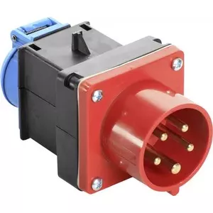 AS Schwabe Adapter 400V 16A CEE plug to Schuko socket, model 60495