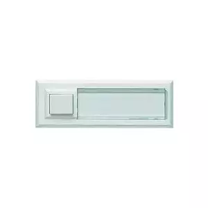 Doorbell button Grothe 51015 — surface-mounted white, for 12 V systems, max 1.5 A
