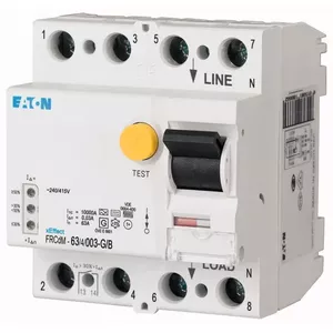 Eaton FRCDM-63/4/003-G/B Residual Current Circuit Breaker, 63A, 4-Pole, 30mA, Type B