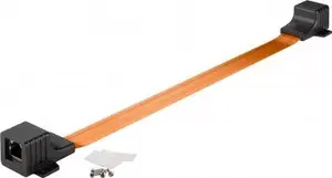 Networking cable WENTRONIC (Goobay) 71412 — RJ-45 to RJ-45, 0.3 m, orange, nickel-plated contacts