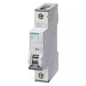 Siemens 5SY4110-7 Miniature Circuit Breaker, 1-Pole, 10A, C-Characteristic, 10kA