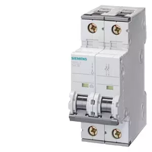 Siemens 5SY4206-7 Miniature Circuit Breaker 2-Pole 6A 400V