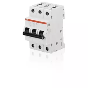 ABB S203-B10 3-Pole Miniature Circuit Breaker, 10A, Type B, 230/400V
