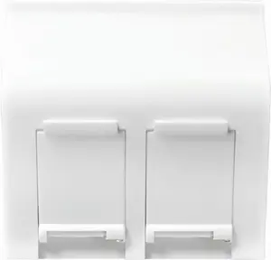 LogiLink NF0012 Flush-Mounted Wall Outlet for 2 Keystone Modules, 45 x 45 mm, French System