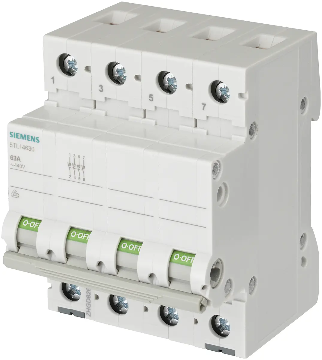 Siemens ISOLATOR 63A FP 4P 440V