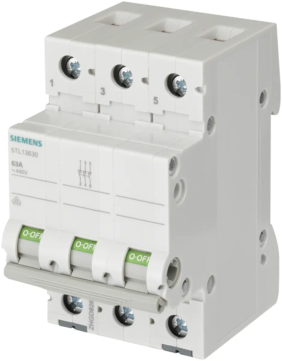 Siemens 100A 3P Modulārais izolators 440V
